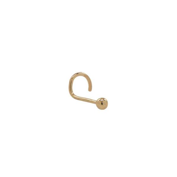10k Solid Gold Round Nose Stud - Yellow Gold - Nose - Ofina