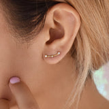 10k Solid Gold Triple CZ Constellation Studs -  - Earrings - Ofina