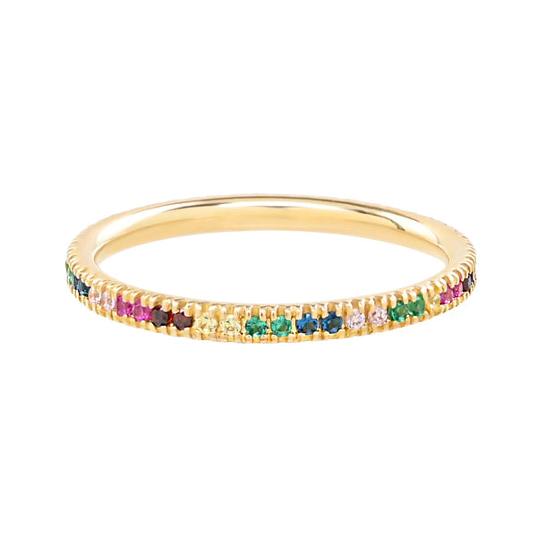 10k Solid Colorful Band Ring -  - Rings - Ofina