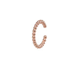 10k Solid Gold Beaded Middle Ear Cuff - Rose Gold - Earrings - Ofina