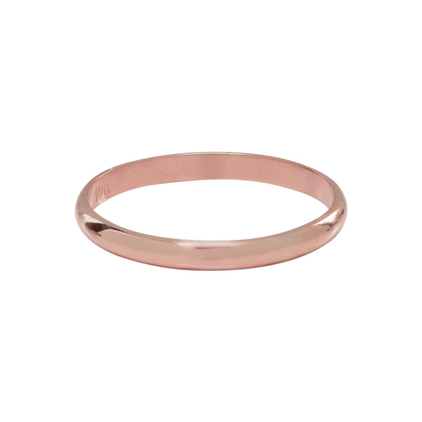 10k Solid Gold Band - Rose Gold / 5 - Rings - Ofina