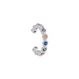 CZ Colorful Ear Cuff - Silver - Earrings - Ofina